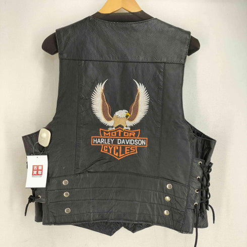 ハーレーダビッドソン HARLEY-DAVIDSON バック刺繍レザーライダースベスト メンズ