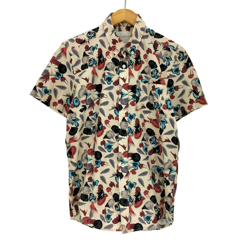 サタデーズサーフニューヨーク SATURDAYS SURF NYC 羽 花プリント 半袖 ボタンダウンシャツ メンズ JPN:S