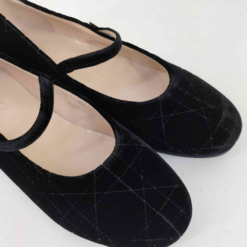 ディオール Dior カナージュ ベロアパンプス キルティング レディース EUR:34