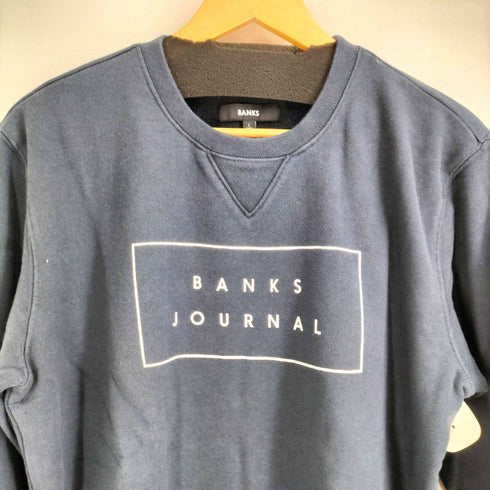 バンクスジャーナル BANKS JOURNAL フロントロゴプリントクルーネックスウェット メンズ JPN:L