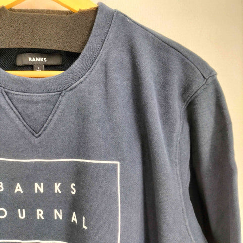 バンクスジャーナル BANKS JOURNAL フロントロゴプリントクルーネックスウェット メンズ JPN:L