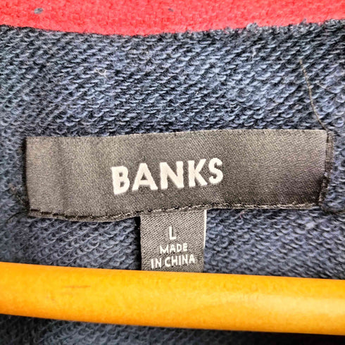 バンクスジャーナル BANKS JOURNAL フロントロゴプリントクルーネックスウェット メンズ JPN:L