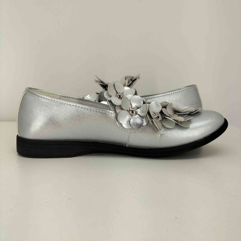 トウキョウボッパー TOKYO BOPPER FLOWER MOTIF SILVER LEATHER シルバー レザー フラワーモチーフ ローファー レディース