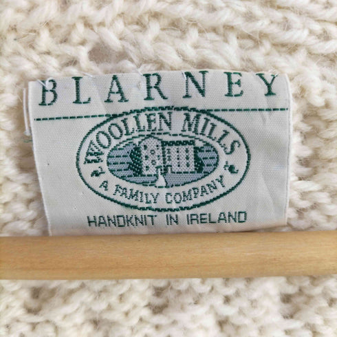 BLARNEY アイルランド製 クルミボタン ケーブルニット ウールベスト メンズ