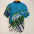 アシックス ASICS 90S 総柄 S/S ハーフジップ モーター サイクル ジャージ トップ メンズ JPN:L