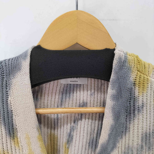 ジュエミ Juemi Tie-dye Knit Cardigan タイダイ柄 リブ編みカーディガン レディース FREE