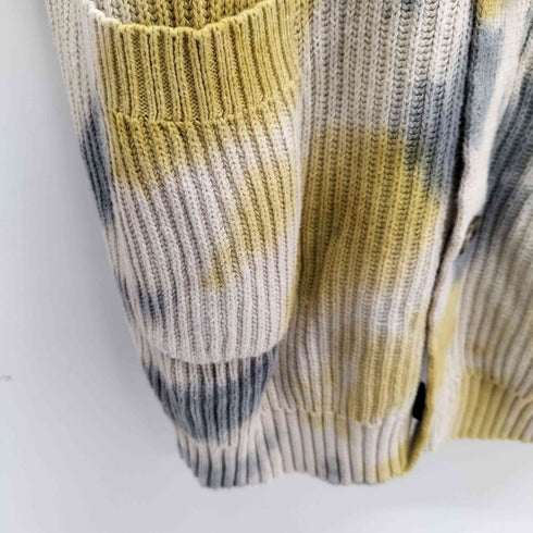 ジュエミ Juemi Tie-dye Knit Cardigan タイダイ柄 リブ編みカーディガン レディース FREE