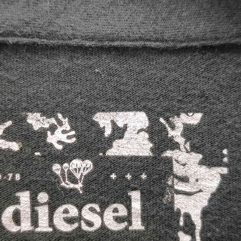 ディーゼル DIESEL 00S IN DUST グラフィック プリント L/S ポロ カットソー Y2K メンズ import:M