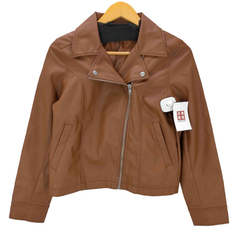 Synthetic Leather Double Riders Jacket シンセティック レザー ダブル ライダース ジャケット Y2K レディース import:L