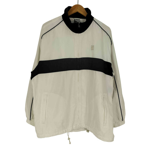 ナイキ NIKE 00S グレーコートタグ バイカラー ジップアップ ナイロン ジャケット メンズ import:M