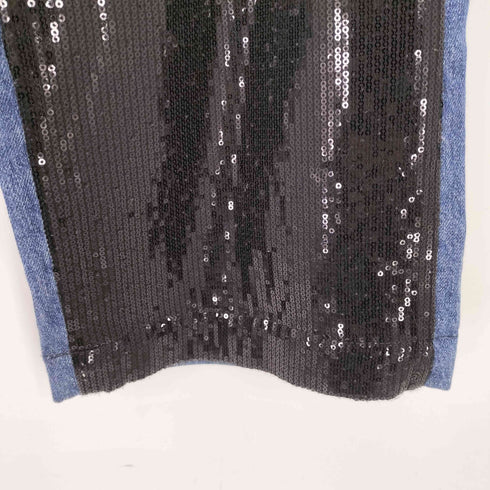 BDG Glitter Sequins Docking Pattern Rebuild Denim Pants ラメ スパンコール ドッキング パターン リビルド デニム パンツ Y2K メンズ 28