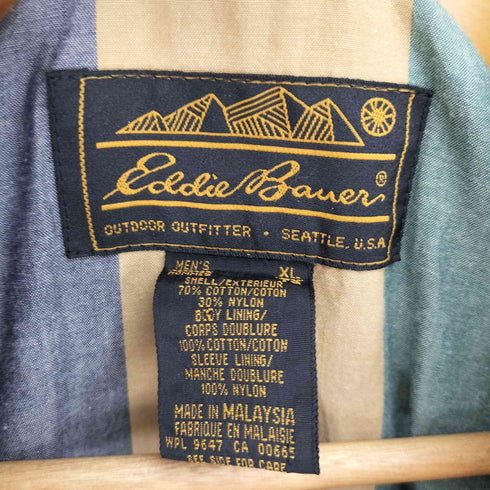 エディーバウアー Eddie Bauer 80-90S 黒タグ 比翼 ハンティング ジャケット メンズ import:XL