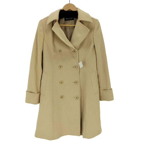 MOSAIQUE cashmere Angola カシミヤアンゴラ混 ダブル ロングコート レディース JPN:11号