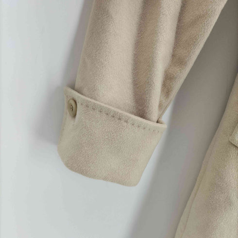 MOSAIQUE cashmere Angola カシミヤアンゴラ混 ダブル ロングコート レディース JPN:11号