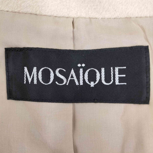 MOSAIQUE cashmere Angola カシミヤアンゴラ混 ダブル ロングコート レディース JPN:11号