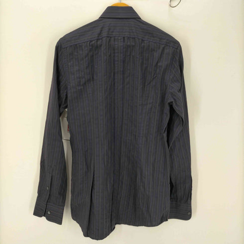 ドルチェアンドガッバーナ DOLCE&GABBANA 00S MADE IN ITALY Striped Dress Shirt イタリア製 L/S バックタック デザイン ストライプ ワイドカラー ドレス シャツ 襟芯 メンズ 39/ 15 2/1