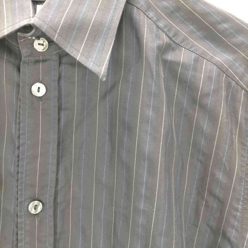ドルチェアンドガッバーナ DOLCE&GABBANA 00S MADE IN ITALY Striped Dress Shirt イタリア製 L/S バックタック デザイン ストライプ ワイドカラー ドレス シャツ 襟芯 メンズ 39/ 15 2/1