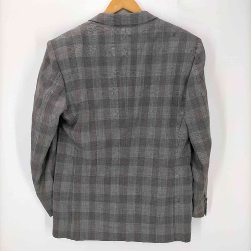 ポールスミスロンドン Paul Smith LONDON 90-00S OLD 裏地背抜き 2B 織り 生地 チェック テーラード ジャケット メンズ import:L