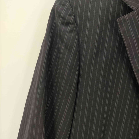 ポールスミスロンドン Paul Smith LONDON MADE IN ITALY コラボ イタリア製 生地 裏地背抜き ストライプ 3B サマー ウール テーラード ジャケット メンズ import:M