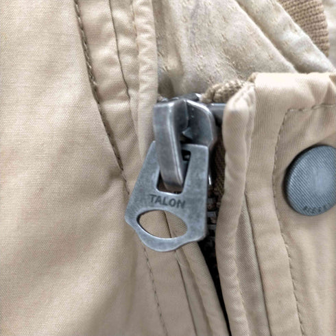 ディーゼル DIESEL 90-00S OLD ピッグスキン 異素材 切り替え カーブ スイッチング コットン ライダース ジャケット ベル型 TALON ジップ Y2K メンズ import:M