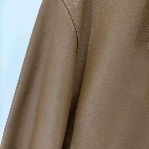 90-00S Genuine Leather Zip-Up Jacket 本革 シボ革 ジップアップ リアルレザー ジャケット ブルゾン メンズ LL