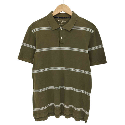エディーバウアー Eddie Bauer コットン ボーダー 半袖 ポロシャツ メンズ import:S