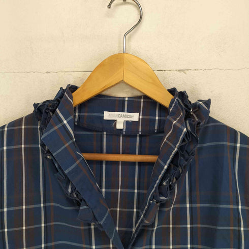 ナラカミーチェ NARACAMICIE フリル襟 チェック柄 シャツブラウス レディース 1