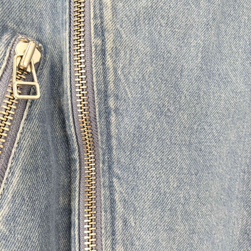 マルケスアルメイダ MARQUES ALMEIDA ダメージ ダブルライダース ロング デニムジャケット レディース import:S