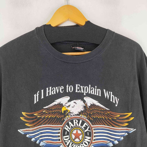ハーレーダビッドソン HARLEY-DAVIDSON 90S USA製 イーグル 両面プリント S/S Tシャツ メンズ JPN:XL