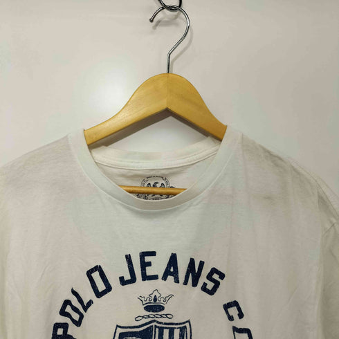 ポロジーンズカンパニーラルフローレン POLO JEANS COMPANY RALPH LAUREN カレッジロゴ プリント S/S Tシャツ メンズ import:L