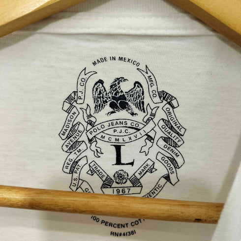 ポロジーンズカンパニーラルフローレン POLO JEANS COMPANY RALPH LAUREN カレッジロゴ プリント S/S Tシャツ メンズ import:L