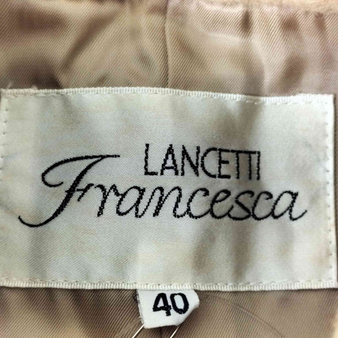 LANCETTI FRANCESCA cashmere angola 比翼ステンカラーコート レディース JPN:40