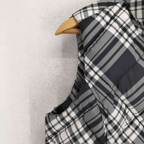 エディーバウアー Eddie Bauer PREMIUM GOOSE DOWN EB700 チェック柄ダウンベスト メンズ M