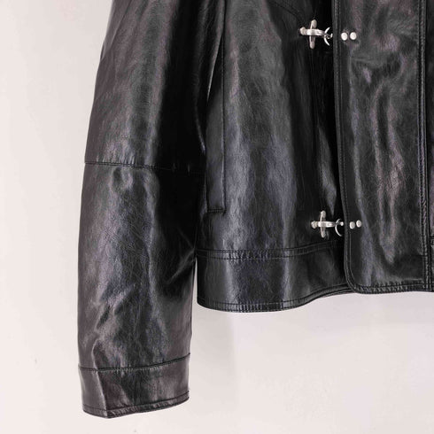 ザラ ZARA トグルボタン付きフェイクレザー ジャケット メンズ import:S