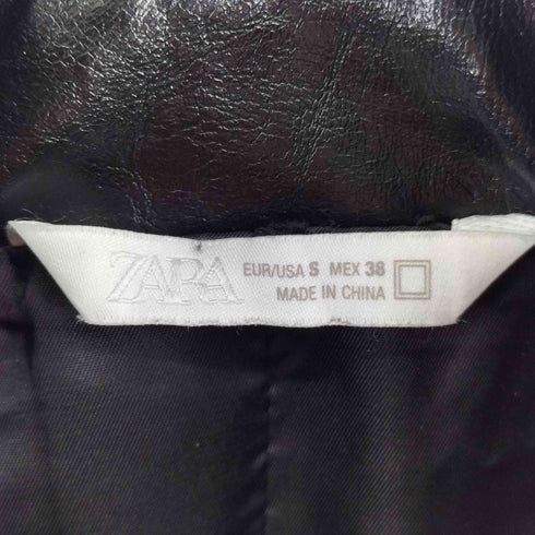 ザラ ZARA トグルボタン付きフェイクレザー ジャケット メンズ import:S