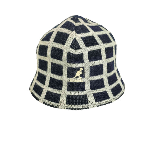 カンゴール KANGOL アクリル100 ロゴ刺繍 チェック バケットハット レディース