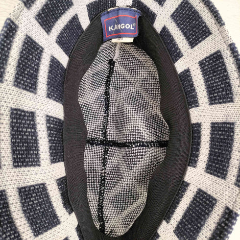 カンゴール KANGOL アクリル100 ロゴ刺繍 チェック バケットハット レディース