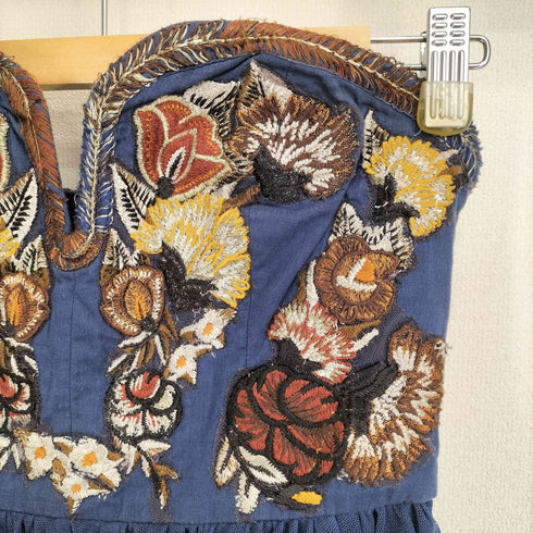フリーピープル FREE PEOPLE 花刺繍 レース ドレスワンピース レディース