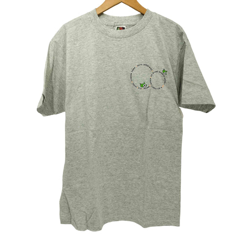 90s コピーライト1992 FRUIT OF THE LOOM ボディ テレビ局 マスコットキャラクター プリント S/S Tシャツ メンズ import:L