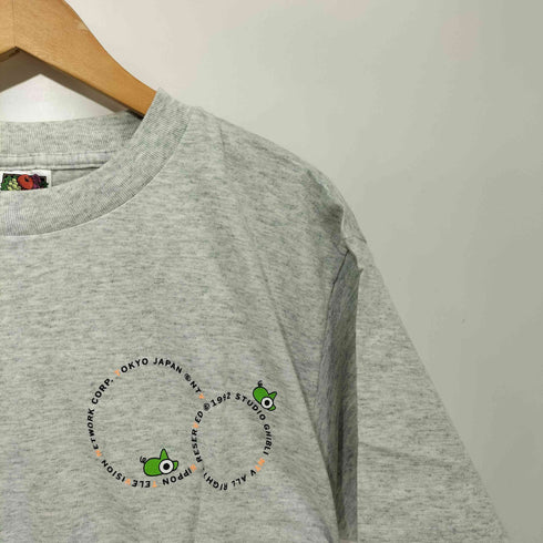 90s コピーライト1992 FRUIT OF THE LOOM ボディ テレビ局 マスコットキャラクター プリント S/S Tシャツ メンズ import:L