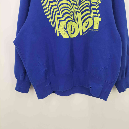 カラー kolor ダメージ加工 フロントプリント クルーネックスウェット レディース JPN:3