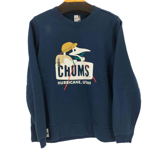 チャムス CHUMS ロゴプリントクルーネックスウェット レディース JPN:L