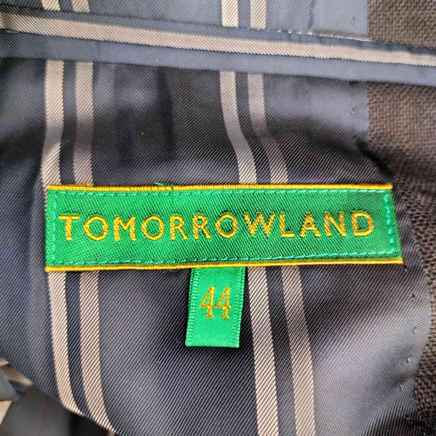 トゥモローランド TOMORROWLAND 22AW ウールフランネル ストライプ シングルブレステッド2Bジャケット FOX FLANNEL メンズ JPN:44