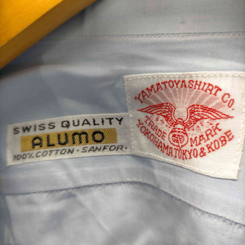ALMO SWISS COTTON YAMATOYA SHIRT Co. 社製 L/S レギュラーカラー ドレス シャツ 襟芯 メンズ