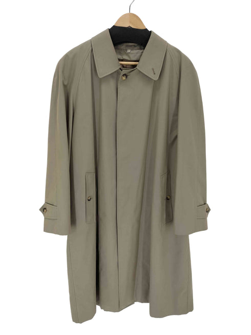 バーバリーロンドン BURBERRY LONDON MADE IN ENGLAND ノバチェックライナー付き 比翼ステンカラーコート 玉虫 本国 メンズ 50