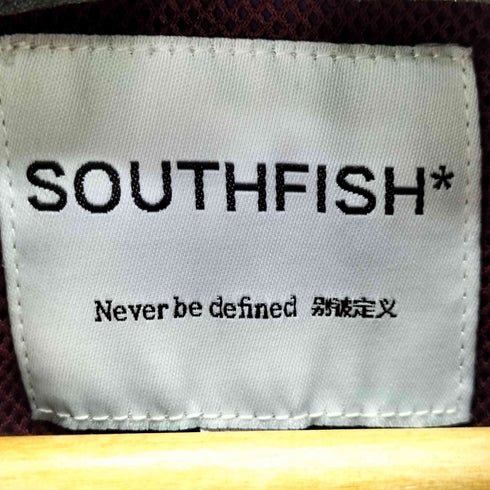 SOUTHFISH ナイロン切替 バイカラーパーカー レディース import:M