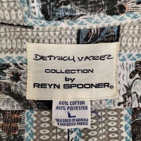 レインスプーナー Reyn Spooner DIETRICH VAREZ COLLECTION 総柄 ハワイアンアロハシャツ ボックスシャツ メンズ import:L