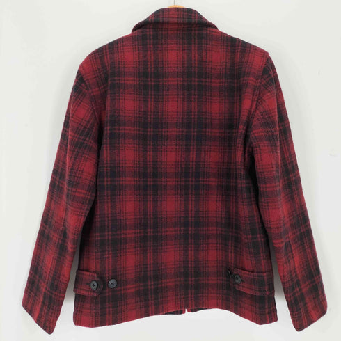 エディーバウアー Eddie Bauer ウール チェック ジップアップジャケット メンズ JPN:XS