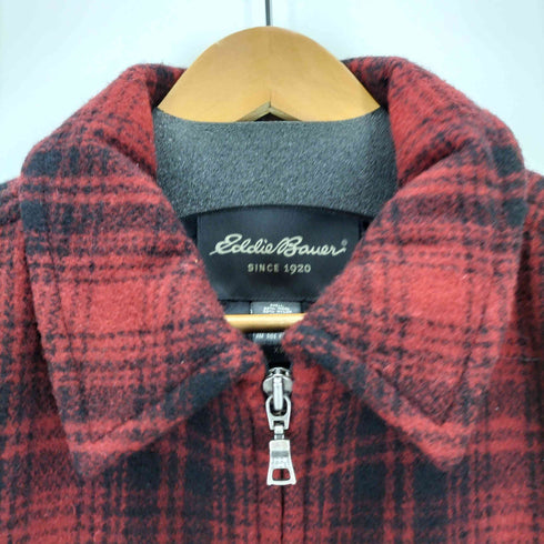 エディーバウアー Eddie Bauer ウール チェック ジップアップジャケット メンズ JPN:XS