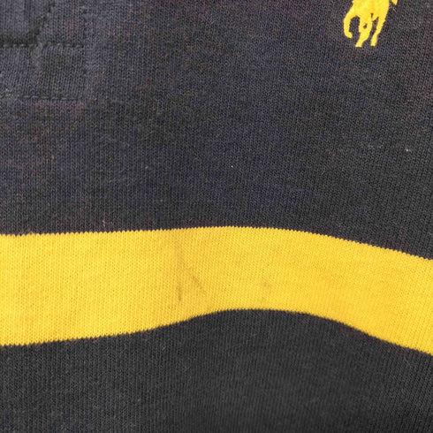 ポロバイラルフローレン Polo by RALPH LAUREN CUSTOM FIT ポニー刺繍 フーデッド ボーダー ラガーシャツ メンズ import:XL